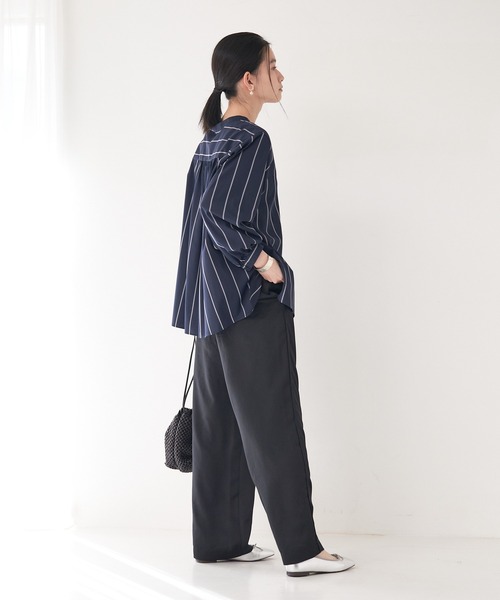 「collex」 長袖ブラウス フリー ネイビー レディース_画像8