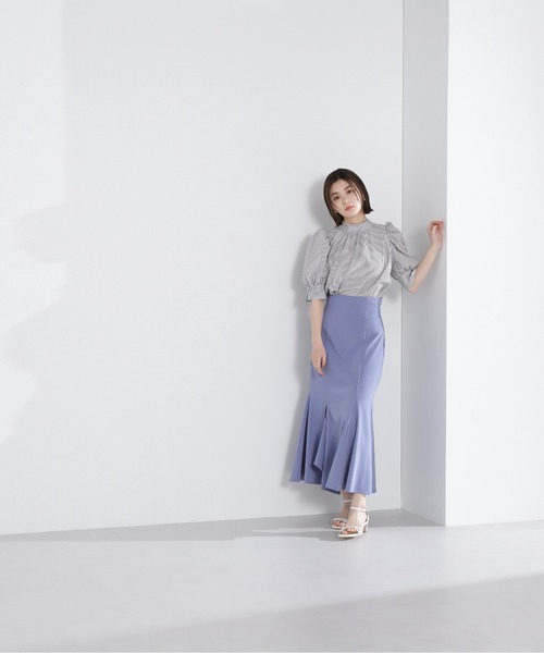 「NATURAL BEAUTY BASIC」 半袖ブラウス SMALL ブルー系その他 レディース_画像6