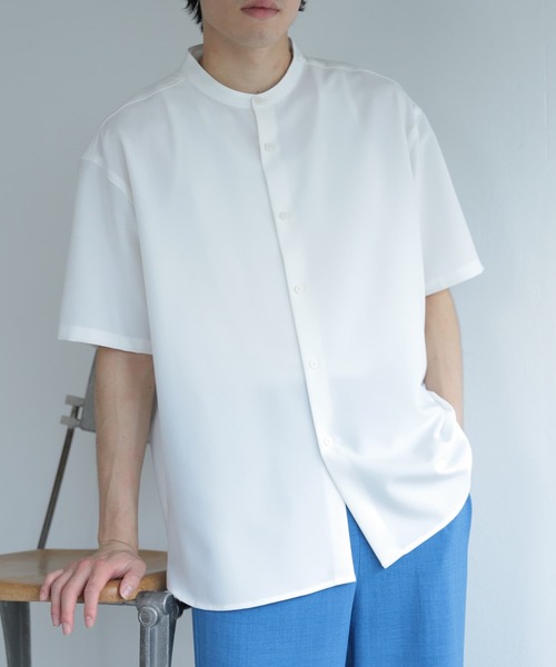 「SENSE OF PLACE by URBAN RESEARCH」 半袖シャツ MEDIUM ホワイト メンズ_画像4