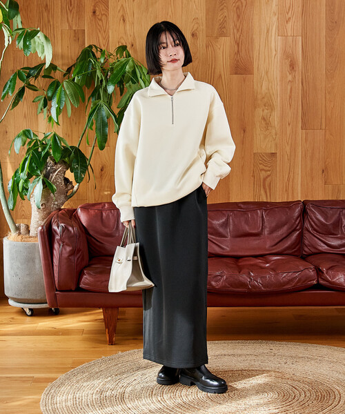 LANVIN BLANC ハーフジップ ニットプリーツ スカートセット　Sサイズ FREAK'S STORE（フリークスストア） セットアップ 「セットアイテム