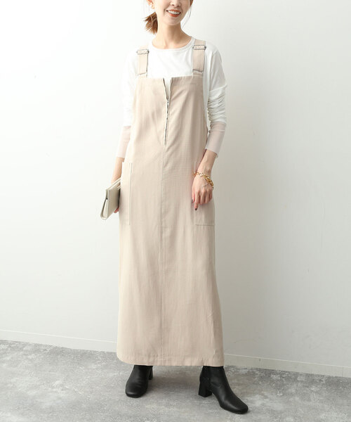 SLOBE IENA（スローブイエナ） サロペットスカート FREE ベージュ