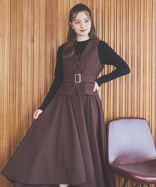 SWINGLE（スウィングル） セットアップ ジレアシメワンピース