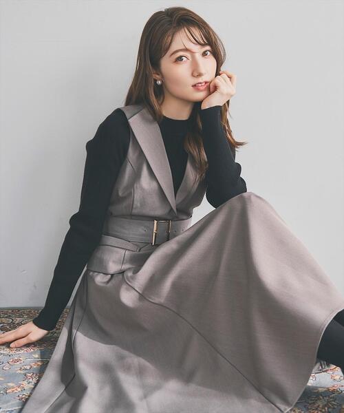 SWINGLE（スウィングル） セットアップ ジレアシメワンピース