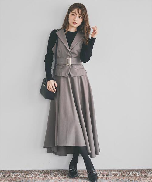 SWINGLE（スウィングル） セットアップ ジレアシメワンピース