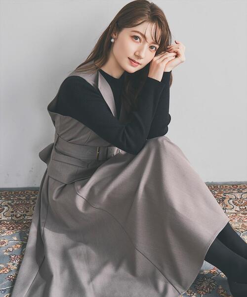 SWINGLE（スウィングル） セットアップ ジレアシメワンピース