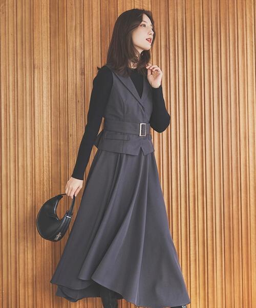 SWINGLE（スウィングル） セットアップ ジレアシメワンピース