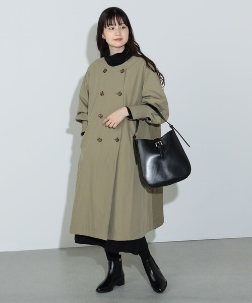 「BEAMS HEART」 トレンチコート MEDIUM ベージュ レディース_画像3