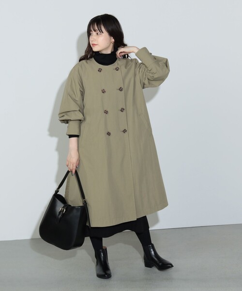 「BEAMS HEART」 トレンチコート MEDIUM ベージュ レディース_画像5