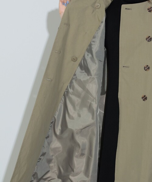 「BEAMS HEART」 トレンチコート MEDIUM ベージュ レディース_画像6