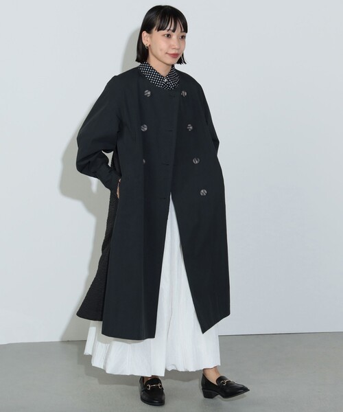 「BEAMS HEART」 トレンチコート MEDIUM ベージュ レディース_画像8