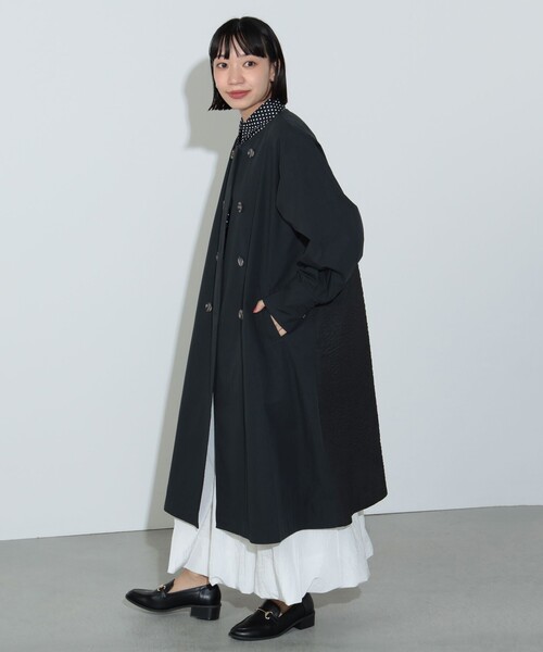 「BEAMS HEART」 トレンチコート MEDIUM ベージュ レディース_画像9