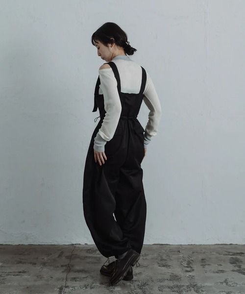 ブラック サロペット オーバーオール サロペット オーバーオール twill parachute overalls レディース