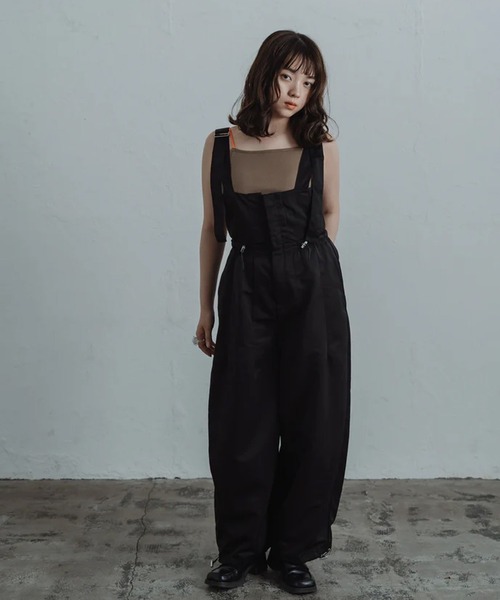 サロペット オーバーオール twill parachute overalls レディース