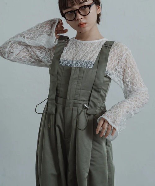 サロペット オーバーオール twill parachute overalls レディース