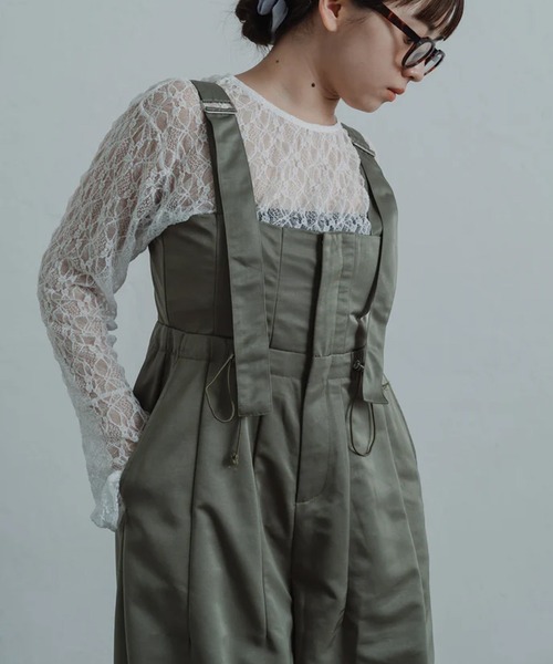 サロペット オーバーオール twill parachute overalls レディース