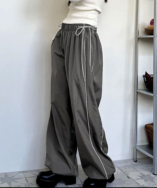 「BARELY BLUE」 カーゴパンツ LARGE ライトブルー レディース_画像6