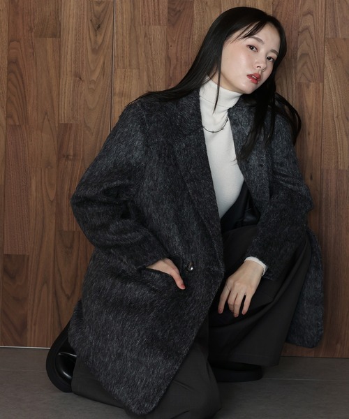 J by blue（ジェイバイブルー） ピーコート pコート シャギーハーフ