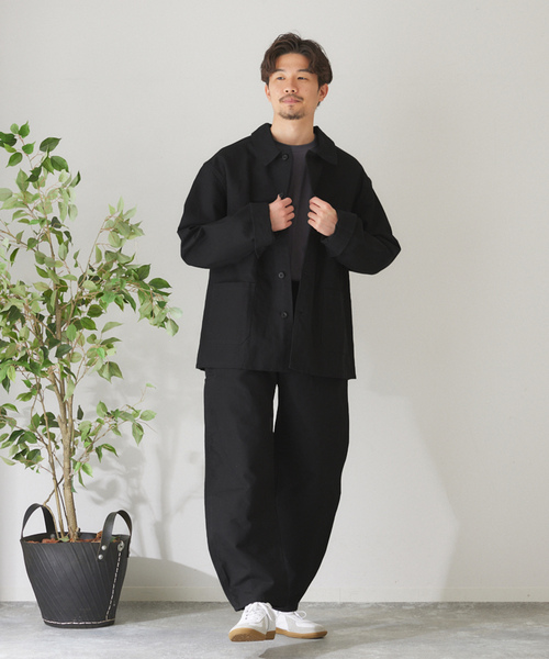 Le LABOUREUR（ル ラブルール） カバーオール 3 ブラック メンズ