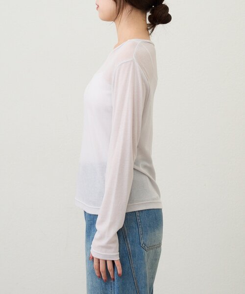 tシャツ ベーシックシアーロンTEE レディース SHENERY オーバーシャツ 