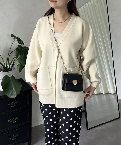 「prose verse」 ニットカーディガン MEDIUM ピンク レディース_画像6