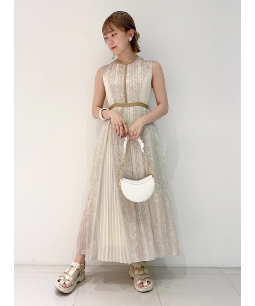 「LILY BROWN」 ノースリーブワンピース 0 ブラック レディース_画像3