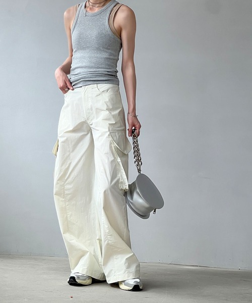 「chuclla」 カーゴパンツ L ダークカーキ レディース_画像9