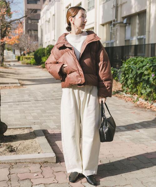 美品 アーバンリサーチ フーディーダウンジャケット ライトベージュ URBAN RESEARCH Sonny Label（アーバンリサーチサニーレーベル）の