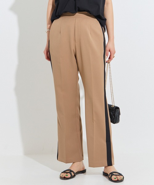 「LAVEANGE」 パンツ L チャコールグレー レディース_画像3