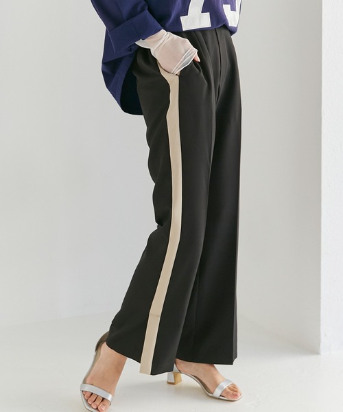 「LAVEANGE」 パンツ L チャコールグレー レディース_画像5