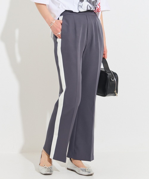 「LAVEANGE」 パンツ L チャコールグレー レディース_画像6