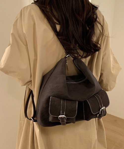 FREE STYLISTS ショルダーバッグ バッグ Y2K チャーム付き大容量バッグ