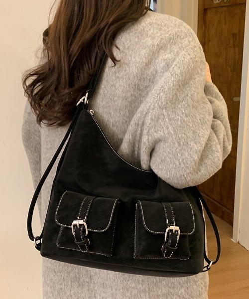 FREE STYLISTS ショルダーバッグ バッグ Y2K チャーム付き大容量バッグ