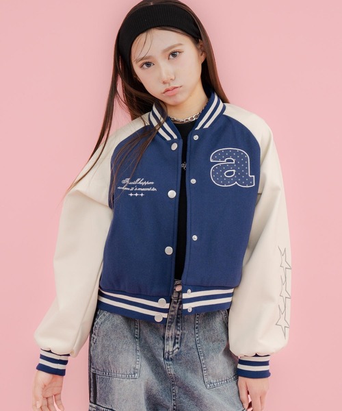 ANAP GiRL（アナップガール） ブルゾン アウター ワッペン付 ショート