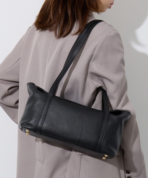トートバッグ 「AULENTTI」横長スクエアトートバッグ レディース メンズの画像