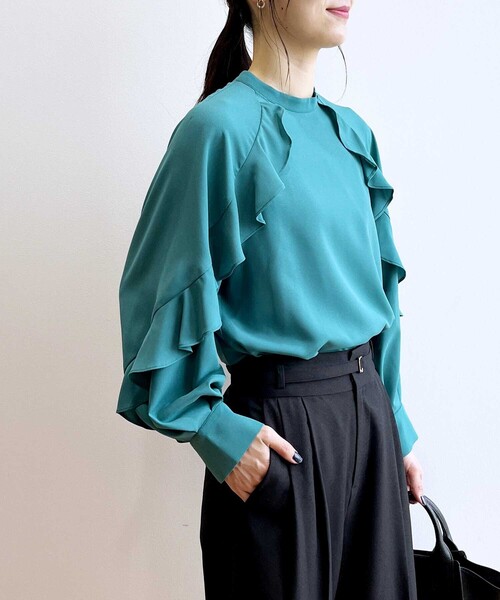 「OPAQUE.CLIP」 長袖ブラウス 38 ブラック レディース_画像3