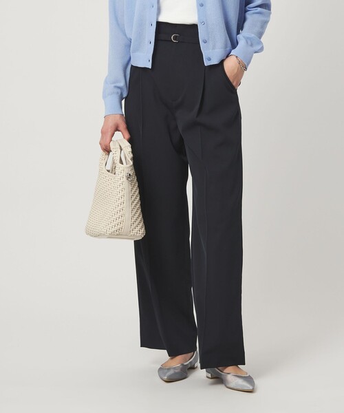ワイドパンツ スラックス パンツ 「size SHORT/TALLあり」サラフール ワイド パンツ ストレッチ 接触冷感 UVカット レディースの画像