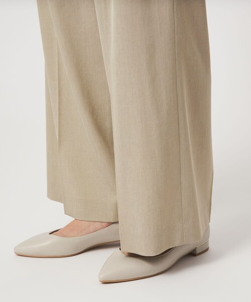 ワイドパンツ スラックス パンツ 「size SHORT/TALLあり」サラフール ワイド パンツ ストレッチ 接触冷感 UVカット レディースの画像