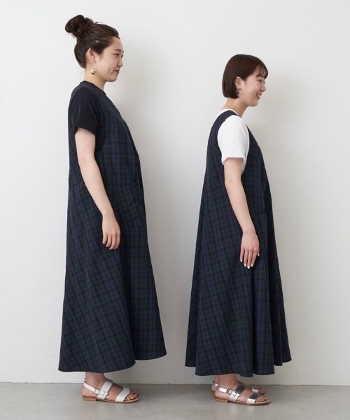 「BEARDSLEY」 ノースリーブワンピース 1 ネイビー レディースの画像