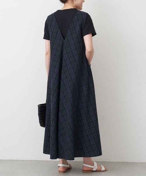 「BEARDSLEY」 ノースリーブワンピース 1 ネイビー レディースの画像