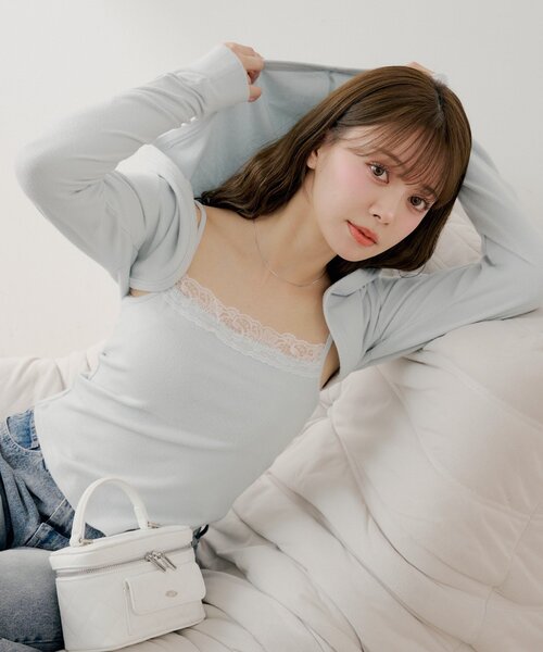 Chico（チコ） tシャツ レースキャミ+フードボレロセット レディース