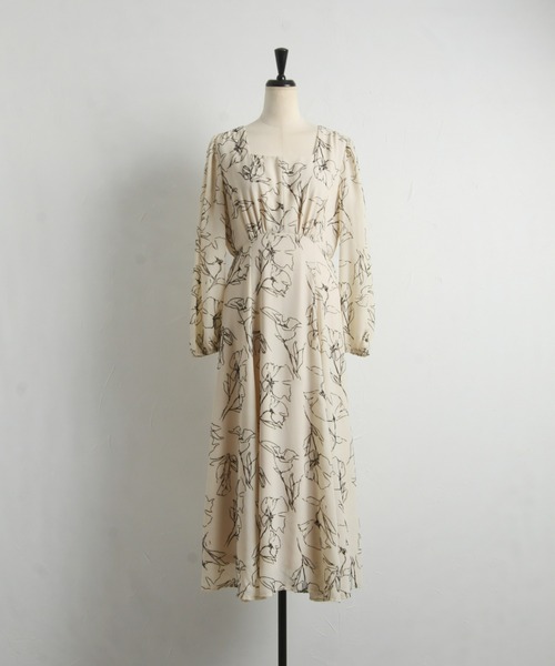 「&. NOSTALGIA」 長袖ワンピース FREE ライトベージュ レディース_画像3