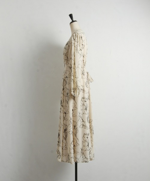 「&. NOSTALGIA」 長袖ワンピース FREE ライトベージュ レディース_画像4