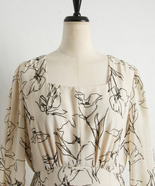 「&. NOSTALGIA」 長袖ワンピース FREE ライトベージュ レディース_画像7