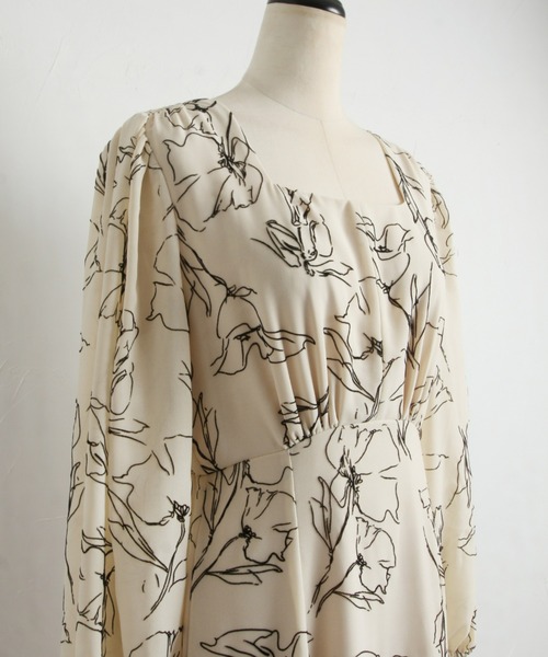 「&. NOSTALGIA」 長袖ワンピース FREE ライトベージュ レディース_画像8