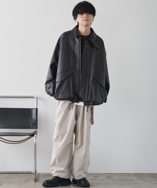 WYM LIDNM 「WYM LIDNM」 レザージャケット S ブラック メンズ