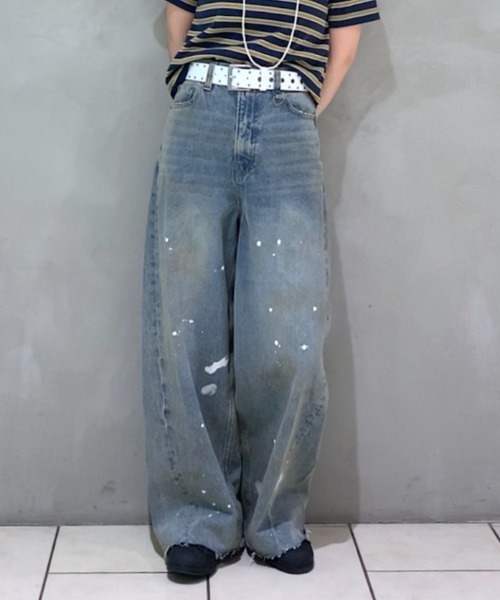 「JEANASIS」 デニムパンツ SMALL ネイビー レディース_画像3