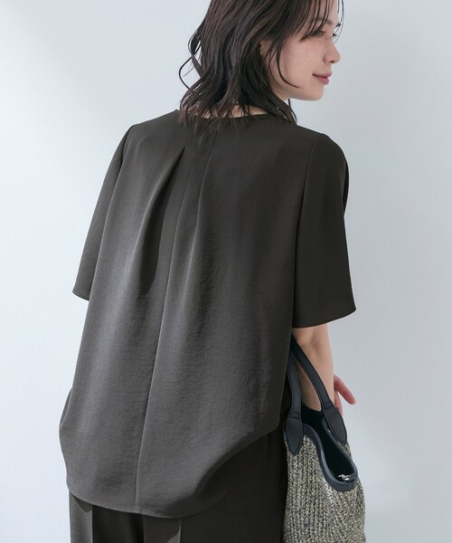 ブラウス シャツ 「着る日傘」シフォンドッキングブラウス レディースの画像