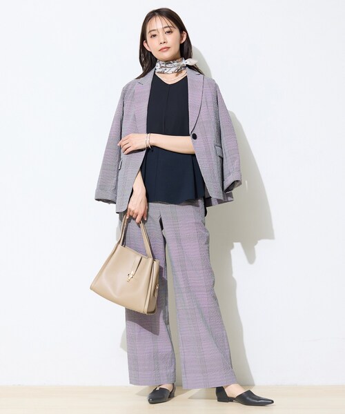 ブラウス シャツ 「着る日傘」シフォンドッキングブラウス レディースの画像