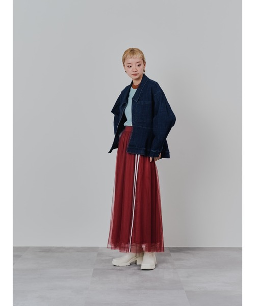 「DOLLUPOOPS」 ロングスカート 38 レッド レディース_画像2