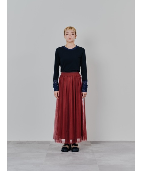 「DOLLUPOOPS」 ロングスカート 38 レッド レディース_画像7